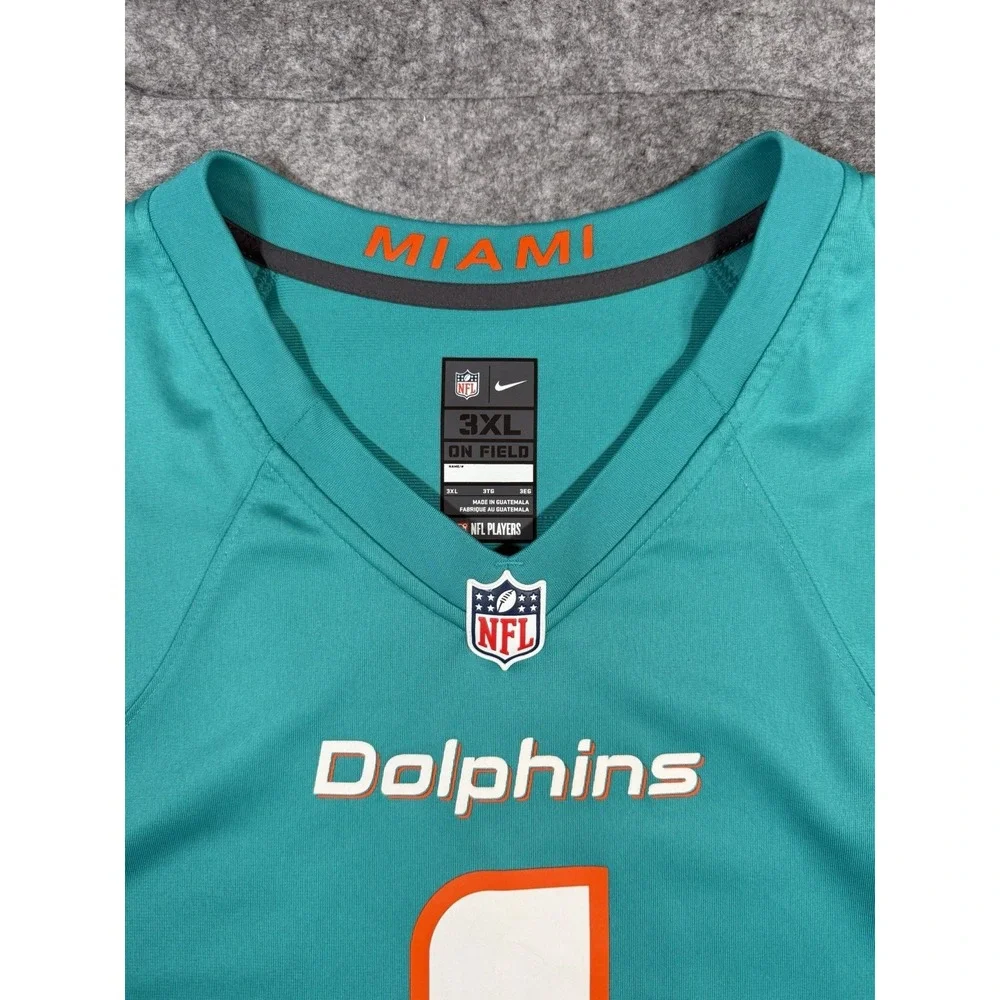Miami Dolphins Nike On Field Jersey #1 Men's 3XL Aqua NFL Football